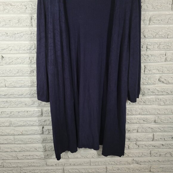 Lane Bryant Women Sweater 22 24 Plus Cardigan Open Blue Casual Comfy BLU170E - Picture 5 of 11